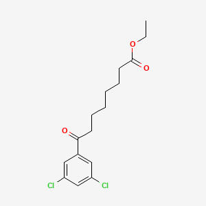 molecular formula C16H20Cl2O3 B1325897 8-(3,5-二氯苯基)-8-氧代辛酸乙酯 CAS No. 898751-96-7