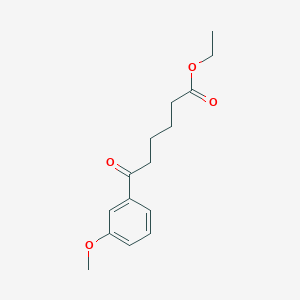 molecular formula C15H20O4 B1325899 Ethyl 6-(3-methoxyphenyl)-6-oxohexanoate CAS No. 898752-02-8