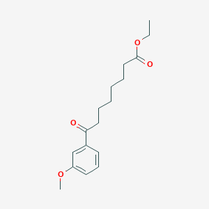 molecular formula C17H24O4 B1325900 8-(3-甲氧基苯基)-8-酮壬酸乙酯 CAS No. 898752-05-1