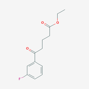 molecular formula C13H15FO3 B1325902 Ethyl 5-(3-fluorophenyl)-5-oxovalerate CAS No. 898752-10-8