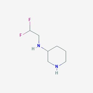 molecular formula C7H14F2N2 B13259029 N-(2,2-difluoroethyl)piperidin-3-amine 