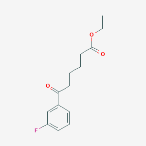 molecular formula C14H17FO3 B1325903 Ethyl 6-(3-fluorophenyl)-6-oxohexanoate CAS No. 898752-12-0