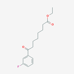 molecular formula C16H21FO3 B1325904 Ethyl 8-(3-fluorophenyl)-8-oxooctanoate CAS No. 898752-14-2