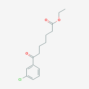 molecular formula C15H19ClO3 B1325905 Ethyl 7-(3-chlorophenyl)-7-oxoheptanoate CAS No. 898752-18-6