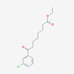 molecular formula C16H21ClO3 B1325906 Ethyl 8-(3-chlorophenyl)-8-oxooctanoate CAS No. 898752-20-0
