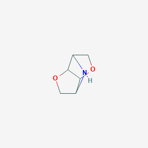 molecular formula C6H9NO2 B13259074 5,8-Dioxa-2-azatricyclo[4.3.0.0,3,7]nonane 