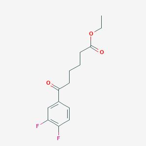 molecular formula C14H16F2O3 B1325908 Ethyl 6-(3,4-difluorophenyl)-6-oxohexanoate CAS No. 898752-26-6