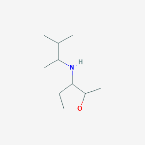 molecular formula C10H21NO B13259099 2-methyl-N-(3-methylbutan-2-yl)oxolan-3-amine 