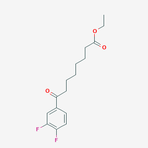 molecular formula C16H20F2O3 B1325910 Ethyl 8-(3,4-difluorophenyl)-8-oxooctanoate CAS No. 898752-31-3