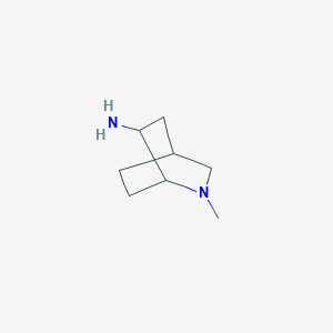 molecular formula C8H16N2 B13259106 2-Methyl-2-azabicyclo[2.2.2]octan-6-amine 