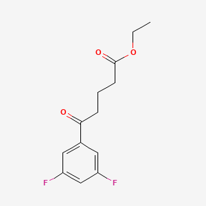 molecular formula C13H14F2O3 B1325911 Ethyl 5-(3,5-difluorophenyl)-5-oxovalerate CAS No. 898752-37-9