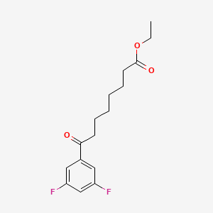 molecular formula C16H20F2O3 B1325914 Ethyl 8-(3,5-difluorophenyl)-8-oxooctanoate CAS No. 898752-46-0