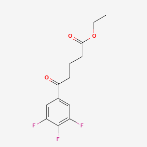molecular formula C13H13F3O3 B1325915 Ethyl 5-oxo-5-(3,4,5-trifluorophenyl)valerate CAS No. 898752-52-8