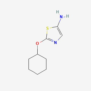 molecular formula C9H14N2OS B13259180 5-Amino-2-(cyclohexyloxy)thiazole CAS No. 1314355-69-5