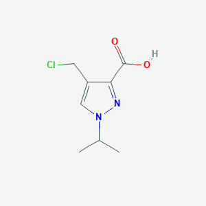 molecular formula C8H11ClN2O2 B13259210 4-(Chloromethyl)-1-(propan-2-yl)-1H-pyrazole-3-carboxylic acid 