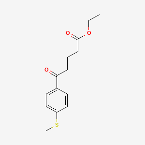 molecular formula C14H18O3S B1325922 Ethyl 5-(4-methylthiophenyl)-5-oxovalerate CAS No. 854859-01-1