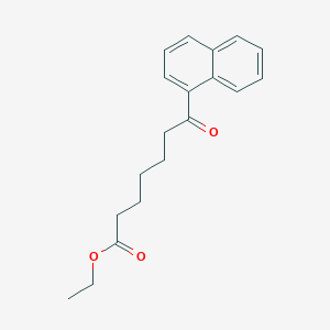 molecular formula C19H22O3 B1325925 Ethyl 7-(1-naphthyl)-7-oxoheptanoate CAS No. 898752-79-9