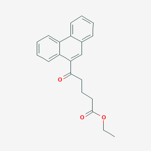 molecular formula C21H20O3 B1325927 Ethyl 5-oxo-5-(9-phenanthryl)valerate CAS No. 898752-88-0