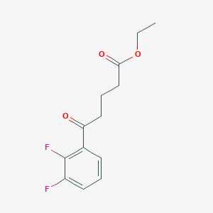 molecular formula C13H14F2O3 B1325929 5-(2,3-二氟苯基)-5-氧代戊酸乙酯 CAS No. 898752-98-2