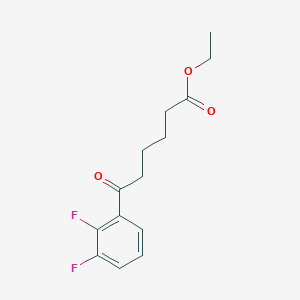 molecular formula C14H16F2O3 B1325930 Ethyl 6-(2,3-difluorophenyl)-6-oxohexanoate CAS No. 898753-00-9