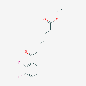 molecular formula C15H18F2O3 B1325931 7-(2,3-二氟苯基)-7-酮庚酸乙酯 CAS No. 898753-02-1