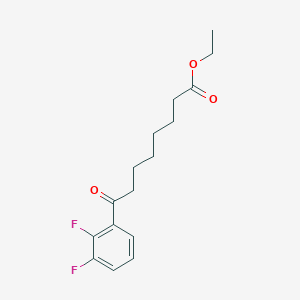 molecular formula C16H20F2O3 B1325932 Ethyl 8-(2,3-difluorophenyl)-8-oxooctanoate CAS No. 898753-04-3