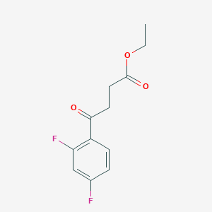 molecular formula C12H12F2O3 B1325933 Ethyl 4-(2,4-difluorophenyl)-4-oxobutyrate CAS No. 898753-06-5