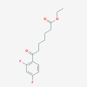 molecular formula C15H18F2O3 B1325935 Ethyl 7-(2,4-difluorophenyl)-7-oxoheptanoate CAS No. 898753-10-1