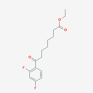 molecular formula C16H20F2O3 B1325936 Ethyl 8-(2,4-difluorophenyl)-8-oxooctanoate CAS No. 898753-12-3