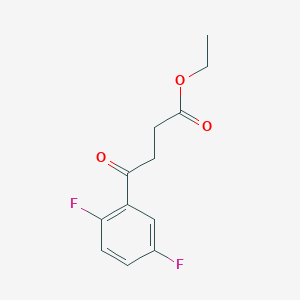 molecular formula C12H12F2O3 B1325937 Ethyl 4-(2,5-difluorophenyl)-4-oxobutyrate CAS No. 898753-14-5