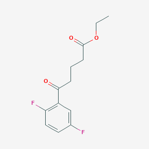 molecular formula C13H14F2O3 B1325938 Ethyl 5-(2,5-difluorophenyl)-5-oxovalerate CAS No. 898753-16-7