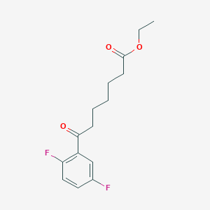 molecular formula C15H18F2O3 B1325940 Ethyl 7-(2,5-difluorophenyl)-7-oxoheptanoate CAS No. 898753-20-3