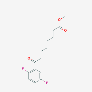 molecular formula C16H20F2O3 B1325941 Ethyl 8-(2,5-difluorophenyl)-8-oxooctanoate CAS No. 898753-22-5