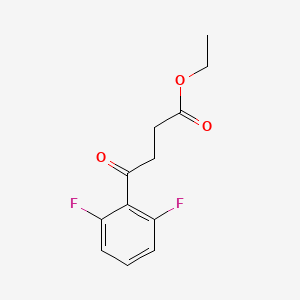 molecular formula C12H12F2O3 B1325942 Ethyl 4-(2,6-difluorophenyl)-4-oxobutyrate CAS No. 493004-53-8