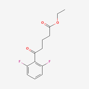 molecular formula C13H14F2O3 B1325943 Ethyl 5-(2,6-difluorophenyl)-5-oxovalerate CAS No. 898753-24-7