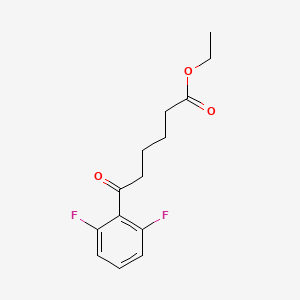 molecular formula C14H16F2O3 B1325944 Ethyl 6-(2,6-difluorophenyl)-6-oxohexanoate CAS No. 898753-26-9