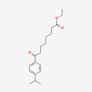 molecular formula C19H28O3 B1325946 Ethyl 8-(4-isopropylphenyl)-8-oxooctanoate CAS No. 898778-41-1