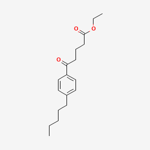 molecular formula C18H26O3 B1325951 Ethyl 5-oxo-5-(4-pentylphenyl)pentanoate CAS No. 898757-18-1