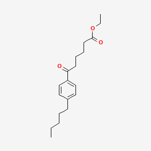 molecular formula C19H28O3 B1325952 6-氧代-6-(4-戊基苯基)己酸乙酯 CAS No. 898757-21-6