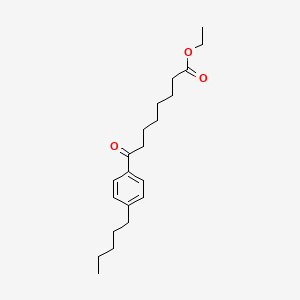 molecular formula C21H32O3 B1325954 Ethyl 8-oxo-8-(4-pentylphenyl)octanoate CAS No. 898757-27-2