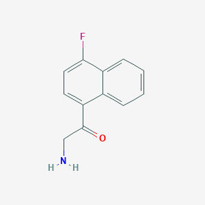 molecular formula C12H10FNO B13259548 2-Amino-1-(4-fluoronaphthalen-1-yl)ethan-1-one 
