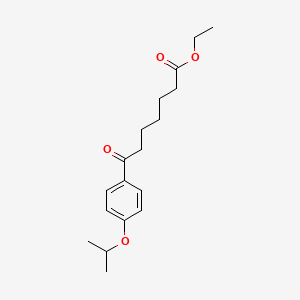 B1325969 Ethyl 7-oxo-7-(4-isopropoxyphenyl)heptanoate CAS No. 898757-75-0
