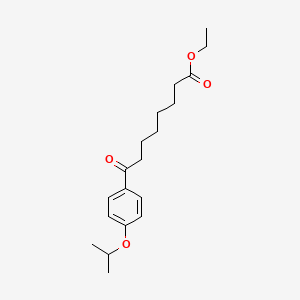 molecular formula C19H28O4 B1325970 Ethyl 8-oxo-8-(4-isopropoxyphenyl)octanoate CAS No. 898757-77-2