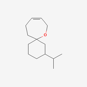 molecular formula C14H24O B13259706 2-(Propan-2-yl)-7-oxaspiro[5.6]dodec-9-ene 