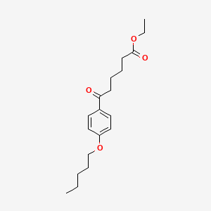 molecular formula C19H28O4 B1325972 Ethyl 6-oxo-6-(4-pentyloxyphenyl)hexanoate CAS No. 898757-81-8