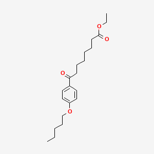 B1325973 Ethyl 8-oxo-8-(4-pentyloxyphenyl)octanoate CAS No. 898757-85-2