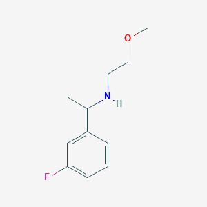 molecular formula C11H16FNO B13259768 [1-(3-Fluorophenyl)ethyl](2-methoxyethyl)amine 