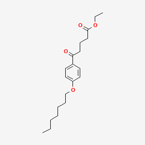 Ethyl 5-(4-heptyloxyphenyl)-5-oxovalerate