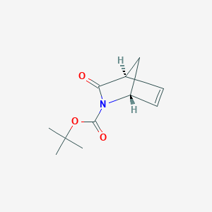 molecular formula C11H15NO3 B132598 (1R,4S)-tert-Butyl 3-oxo-2-azabicyclo[2.2.1]hept-5-ene-2-carboxylate CAS No. 151792-53-9