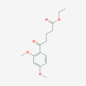 molecular formula C15H20O5 B1325984 Ethyl 5-(2,4-dimethoxyphenyl)-5-oxovalerate CAS No. 898758-15-1
